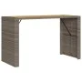 Mesa alta jardín superficie madera ratán PE gris 185x80x110 cm de vidaXL, Mesas de jardín - Ref: Foro24-368701, Precio: 285,9...