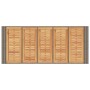 Mesa alta jardín superficie madera ratán PE gris 185x80x110 cm de vidaXL, Mesas de jardín - Ref: Foro24-368701, Precio: 266,20 €