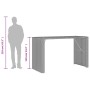 Hoher Gartentisch mit Oberfläche aus grauem PE-Rattan-Holz, 185x80x110 cm. von vidaXL, Gartentische - Ref: Foro24-368701, Pre...