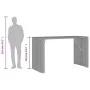 Mesa alta jardín superficie madera ratán PE gris 185x80x110 cm de vidaXL, Mesas de jardín - Ref: Foro24-368701, Precio: 285,9...