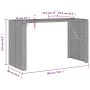 Mesa alta jardín superficie madera ratán PE gris 185x80x110 cm de vidaXL, Mesas de jardín - Ref: Foro24-368701, Precio: 285,9...