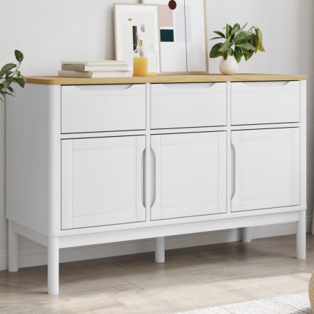 Sideboard FLORO aus massiver Kiefer in Weiß 114x43x74 cm von vidaXL, Sideboards - Ref: Foro24-374024, Preis: 191,24 €, Rabatt: %