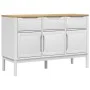 Sideboard FLORO aus massiver Kiefer in Weiß 114x43x74 cm von vidaXL, Sideboards - Ref: Foro24-374024, Preis: 188,09 €, Rabatt: %