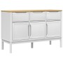 Sideboard FLORO aus massiver Kiefer in Weiß 114x43x74 cm von vidaXL, Sideboards - Ref: Foro24-374024, Preis: 191,24 €, Rabatt: %