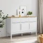 Sideboard FLORO aus massiver Kiefer in Weiß 114x43x74 cm von vidaXL, Sideboards - Ref: Foro24-374024, Preis: 188,09 €, Rabatt: %