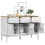Aparador FLORO madera maciza de pino blanco 114x43x74 cm de vidaXL, Aparadores - Ref: Foro24-374024, Precio: 188,07 €, Descue...