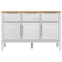 Sideboard FLORO aus massiver Kiefer in Weiß 114x43x74 cm von vidaXL, Sideboards - Ref: Foro24-374024, Preis: 191,24 €, Rabatt: %