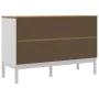 Sideboard FLORO aus massiver Kiefer in Weiß 114x43x74 cm von vidaXL, Sideboards - Ref: Foro24-374024, Preis: 188,09 €, Rabatt: %