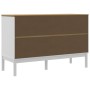 Sideboard FLORO aus massiver Kiefer in Weiß 114x43x74 cm von vidaXL, Sideboards - Ref: Foro24-374024, Preis: 191,24 €, Rabatt: %