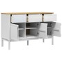Sideboard FLORO aus massiver Kiefer in Weiß 114x43x74 cm von vidaXL, Sideboards - Ref: Foro24-374024, Preis: 191,24 €, Rabatt: %