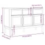 Sideboard FLORO aus massiver Kiefer in Weiß 114x43x74 cm von vidaXL, Sideboards - Ref: Foro24-374024, Preis: 188,09 €, Rabatt: %