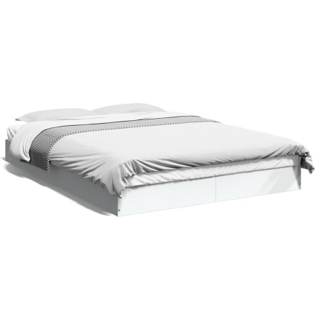 Weißer Bettrahmen aus Holzwerkstoff, 120 x 200 cm von vidaXL, Betten und Lattenroste - Ref: Foro24-842028, Preis: 103,41 €, R...