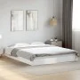 White engineered wood bed frame 150x200 cm by vidaXL, Beds and slatted bases - Ref: Foro24-842014, Price: 87,02 €, Discount: %