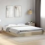 Bettgestell aus Sonoma-Eiche-Holzwerkstoff, 150 x 200 cm von vidaXL, Betten und Lattenroste - Ref: Foro24-842016, Preis: 90,6...