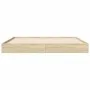 Estructura de cama madera de ingeniería roble Sonoma 150x200 cm de vidaXL, Camas y somieres - Ref: Foro24-842016, Precio: 86,...