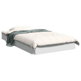 Weißer Bettrahmen aus Holzwerkstoff, 100 x 200 cm von vidaXL, Betten und Lattenroste - Ref: Foro24-842056, Preis: 64,40 €, Ra...