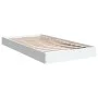 White engineered wood bed frame 100x200 cm by vidaXL, Beds and slatted bases - Ref: Foro24-842056, Price: 64,32 €, Discount: %