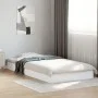 White engineered wood bed frame 100x200 cm by vidaXL, Beds and slatted bases - Ref: Foro24-842056, Price: 64,32 €, Discount: %