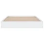 White engineered wood bed frame 100x200 cm by vidaXL, Beds and slatted bases - Ref: Foro24-842056, Price: 64,32 €, Discount: %