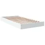 White engineered wood bed frame 100x200 cm by vidaXL, Beds and slatted bases - Ref: Foro24-842056, Price: 64,32 €, Discount: %