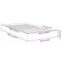 White engineered wood bed frame 100x200 cm by vidaXL, Beds and slatted bases - Ref: Foro24-842056, Price: 64,32 €, Discount: %