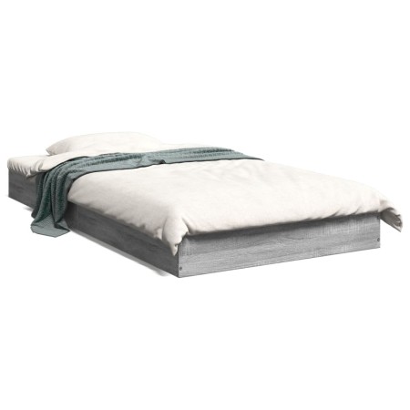 Sonoma-grauer Holzwerkstoff-Bettrahmen 100 x 200 cm von vidaXL, Betten und Lattenroste - Ref: Foro24-842061, Preis: 64,30 €, ...