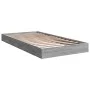 Sonoma gray engineered wood bed frame 100x200 cm by vidaXL, Beds and slatted bases - Ref: Foro24-842061, Price: 63,51 €, Disc...