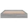 Sonoma gray engineered wood bed frame 100x200 cm by vidaXL, Beds and slatted bases - Ref: Foro24-842061, Price: 63,51 €, Disc...
