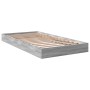 Sonoma-grauer Holzwerkstoff-Bettrahmen 100 x 200 cm von vidaXL, Betten und Lattenroste - Ref: Foro24-842061, Preis: 64,30 €, ...