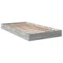 Sonoma gray engineered wood bed frame 100x200 cm by vidaXL, Beds and slatted bases - Ref: Foro24-842061, Price: 63,51 €, Disc...
