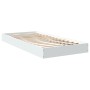 White engineered wood bed frame 90x200 cm by vidaXL, Beds and slatted bases - Ref: Foro24-842063, Price: 80,78 €, Discount: %