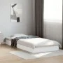 White engineered wood bed frame 90x200 cm by vidaXL, Beds and slatted bases - Ref: Foro24-842063, Price: 78,14 €, Discount: %
