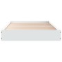 White engineered wood bed frame 90x200 cm by vidaXL, Beds and slatted bases - Ref: Foro24-842063, Price: 80,78 €, Discount: %