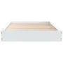 White engineered wood bed frame 90x200 cm by vidaXL, Beds and slatted bases - Ref: Foro24-842063, Price: 78,14 €, Discount: %