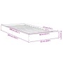 White engineered wood bed frame 90x200 cm by vidaXL, Beds and slatted bases - Ref: Foro24-842063, Price: 80,78 €, Discount: %