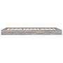 Sonoma-grauer Holzwerkstoff-Bettrahmen 90 x 200 cm von vidaXL, Betten und Lattenroste - Ref: Foro24-842068, Preis: 65,86 €, R...