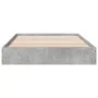 Concrete gray engineered wood bed frame 75x190 cm by vidaXL, Beds and slatted bases - Ref: Foro24-842080, Price: 60,40 €, Dis...