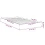 Concrete gray engineered wood bed frame 75x190 cm by vidaXL, Beds and slatted bases - Ref: Foro24-842080, Price: 60,40 €, Dis...