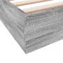 Sonoma gray engineered wood bed frame 75x190 cm by vidaXL, Beds and slatted bases - Ref: Foro24-842082, Price: 59,63 €, Disco...
