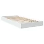 White engineered wood bed frame 75x190 cm by vidaXL, Beds and slatted bases - Ref: Foro24-842077, Price: 59,53 €, Discount: %