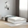 White engineered wood bed frame 75x190 cm by vidaXL, Beds and slatted bases - Ref: Foro24-842077, Price: 59,53 €, Discount: %