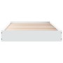 Weißer Bettrahmen aus Holzwerkstoff, 75 x 190 cm von vidaXL, Betten und Lattenroste - Ref: Foro24-842077, Preis: 60,27 €, Rab...