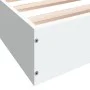 White engineered wood bed frame 75x190 cm by vidaXL, Beds and slatted bases - Ref: Foro24-842077, Price: 59,53 €, Discount: %