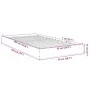 White engineered wood bed frame 75x190 cm by vidaXL, Beds and slatted bases - Ref: Foro24-842077, Price: 59,53 €, Discount: %