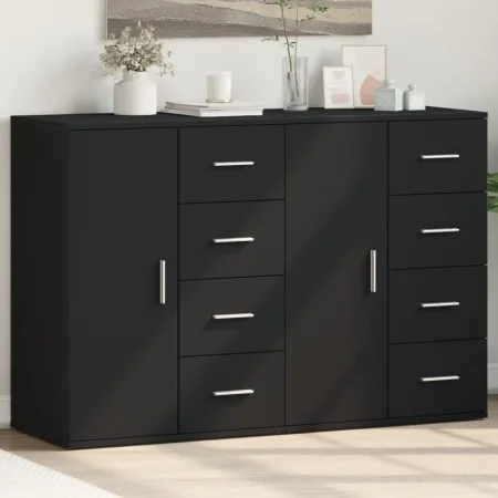 Aparadores 2 uds madera de ingeniería negro 59x39x80 cm by vidaXL, Sideboards - Ref: Foro24-3276631, Price: 198,14 €, Discoun...