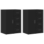 Aparadores 2 uds madera de ingeniería negro 59x39x80 cm by vidaXL, Sideboards - Ref: Foro24-3276631, Price: 201,31 €, Discoun...