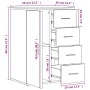 Aparadores 2 uds madera de ingeniería negro 59x39x80 cm by vidaXL, Sideboards - Ref: Foro24-3276631, Price: 198,14 €, Discoun...