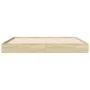 Estructura de cama madera de ingeniería roble Sonoma 160x200 cm de vidaXL, Camas y somieres - Ref: Foro24-842009, Precio: 126...