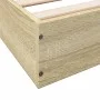 Sonoma oak engineered wood bed frame 160x200 cm by vidaXL, Beds and slatted bases - Ref: Foro24-842009, Price: 126,14 €, Disc...
