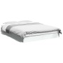 Estructura de cama madera de ingeniería blanca 135x190 cm de vidaXL, Camas y somieres - Ref: Foro24-842042, Precio: 99,32 €
